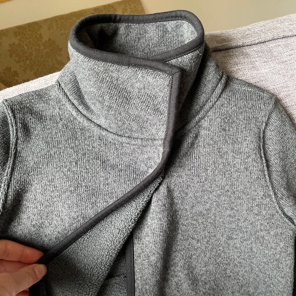ivivva by lululemon children's asymmetrical grey sweatshirt w/ monkey paws